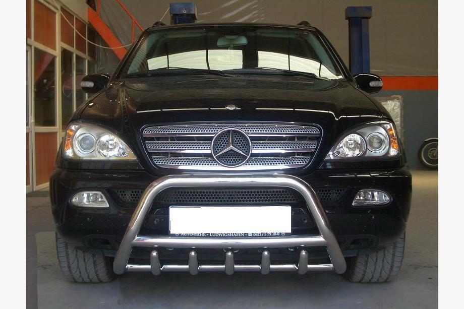 Mercedes ML W163 1997–2005 Sprednji zaščitni lok (nerjavno jeklo) Fotografija 3