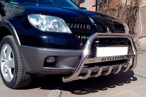 Mitsubishi Outlander 2001–2006 Sprednji zaščitni lok WT004 (inox) fotografija 3