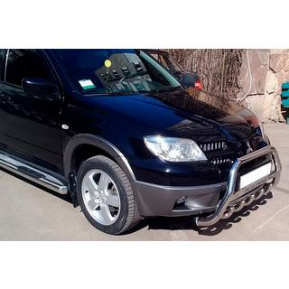 Sprednji zaščitni lok WT004 (inox) Mitsubishi Outlander 2001–2006 fotografija 4