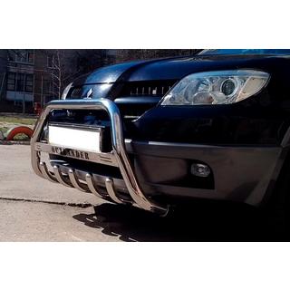 Sprednji zaščitni lok WT004 (inox) Mitsubishi Outlander 2001–2006 fotografija 2