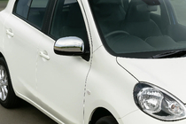 Nissan Micra K13 2011–2016 Kromirani pokrovi ogledal (2 kosa, nerjavno jeklo) fotografija 1