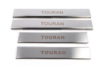 Volkswagen Touran 2003–2010 Notranje obloge pragov (4 kosi, nerjaveče jeklo) fotografija 2