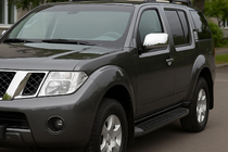Nissan Pathfinder R51 2005–2014 Kromirani pokrovi ogledal (2 kosa, nerjavno jeklo) fotografija 1