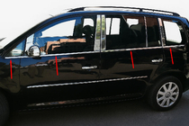 Volkswagen Touran 2003–2010 Zunanje okenske obrobe (8 kos, nerjavno jeklo) OmsaLine - italijansko nerjavno jeklo fotografija 1