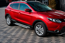 Nissan Qashqai 2014–2021 Stranske stopnice tipa X5 (2 kos, aluminij) fotografija 1