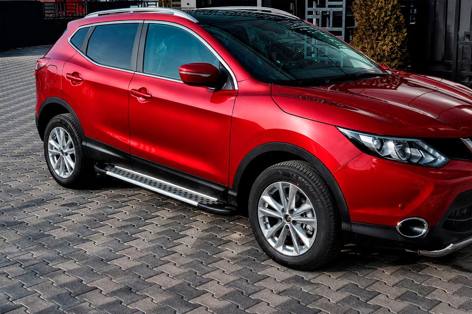 Nissan Qashqai 2014–2021 Stranske stopnice tipa X5 (2 kos, aluminij) Image