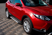 Nissan Qashqai 2014–2021 Stranski pragovi Line (2 kosa, aluminij) fotografija 1