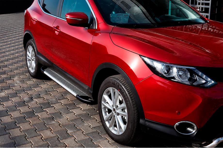 Nissan Qashqai 2014–2021 Stranski pragovi Line (2 kosa, aluminij) Image