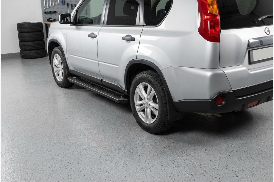 Nissan X-trail T31 2007–2014 Stranske stopnice Allmond Black (2 kosa, aluminij) Image