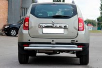 Renault Duster 2008–2017 Ravna zadnja zaščitna cev (nerjavno jeklo) fotografija 3
