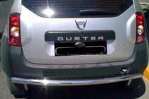 Renault Duster 2008–2017 Ravna zadnja zaščitna cev (nerjavno jeklo) fotografija 6