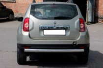 Renault Duster 2008–2017 Ravna zadnja zaščitna cev (nerjavno jeklo) fotografija 1