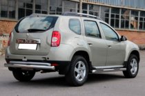 Renault Duster 2008–2017 Ravna zadnja zaščitna cev (nerjavno jeklo) fotografija 2