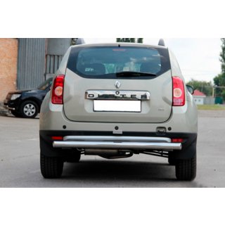 Ravna zadnja zaščitna cev (nerjavno jeklo) Renault Duster 2008–2017 fotografija 3