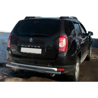 Ravna zadnja zaščitna cev (nerjavno jeklo) Renault Duster 2008–2017 fotografija 4