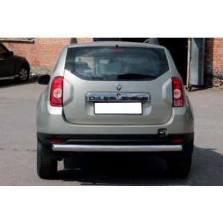 Ravna zadnja zaščitna cev (nerjavno jeklo) Renault Duster 2008–2017 fotografija 1