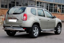 Dacia Duster 2008–2018 Ravna zadnja zaščitna cev (nerjavno jeklo) fotografija 4