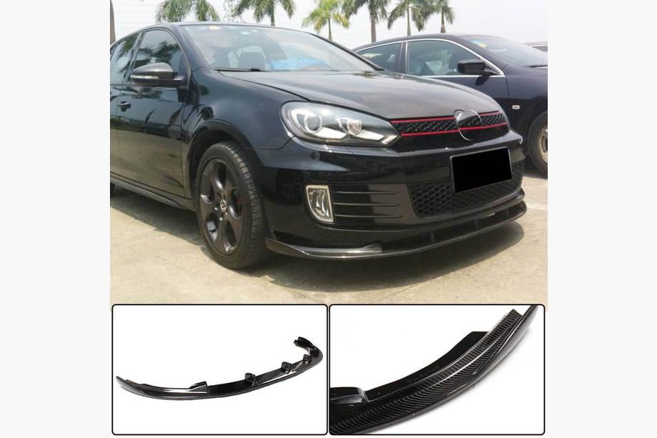 Volkswagen Golf 6 2008–2014 Sprednji lip odbijača Lip V2 (za GTI HB 2010-2013, karbon) Image
