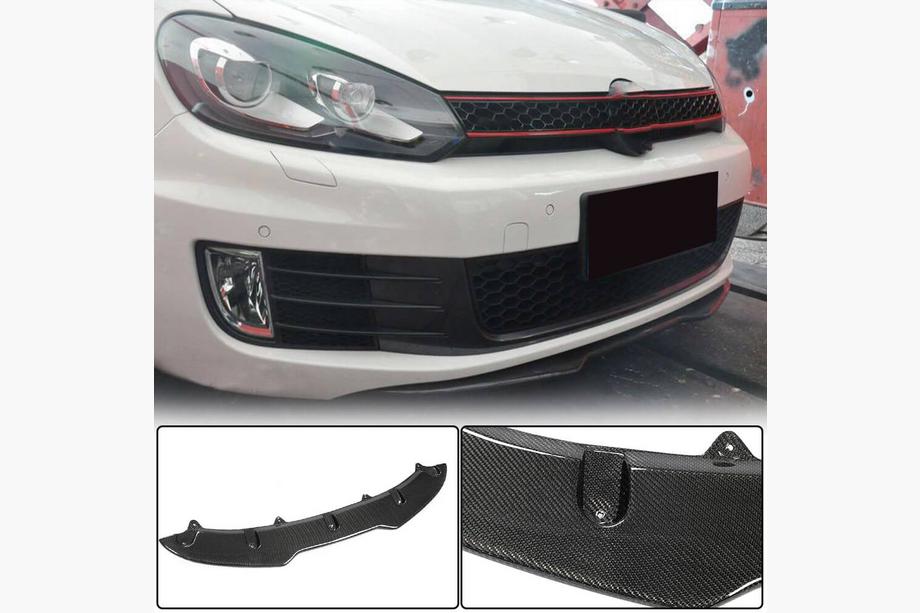 Volkswagen Golf 6 2008–2014 Sprednji lip Lip V4 (za GTI HB 2010-2013, karbon) Image