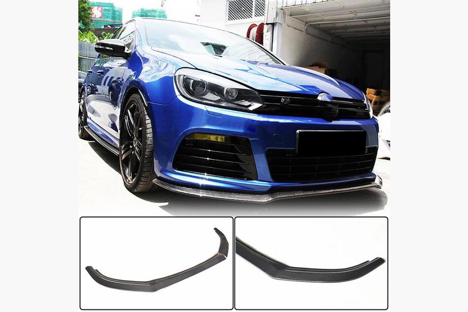 Volkswagen Golf 6 2008–2014 Lip za sprednji odbijač Lip V1 (za R HB 2010-2013, karbon) Image