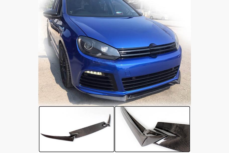 Volkswagen Golf 6 2008–2014 Lip dodatek za sprednji odbijač Lip V3 (za R HB 2010-2013, karbon) Image