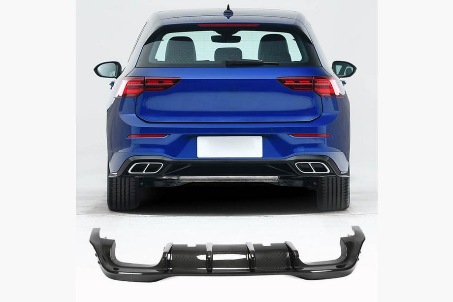Volkswagen Golf 8 2019– Difuzor zadnjega odbijača (za R HB, suhi karbon) Image