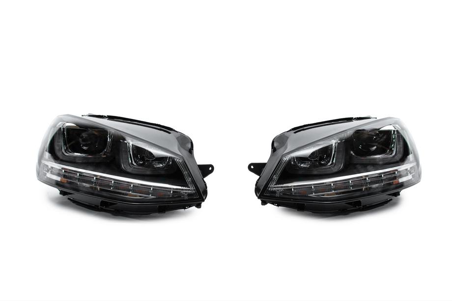 Volkswagen Golf 7/E-Golf 2012–2020 Sprednji žarometi brez krmilnih enot (2012-2017, dinamični smernik, 2 kos) Fotografija 5