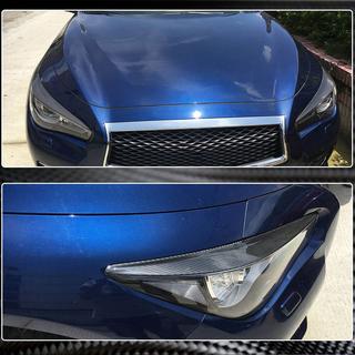 Obrvi za žaromete (za Q50 2014-2017, karbon) Infiniti Q50/Q60 2013–2024 fotografija 3