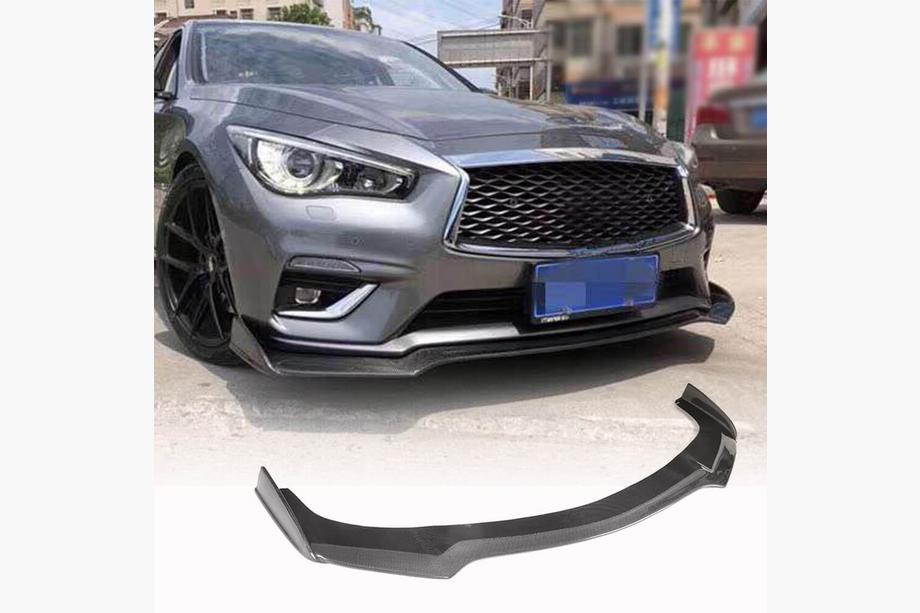 Infiniti Q50/Q60 2013–2024 Sprednji lip odbijača Lip V1 (za Q50 Base 2018-2023, karbon) Fotografija 1