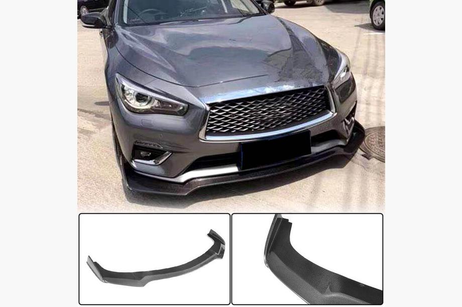 Infiniti Q50/Q60 2013–2024 Sprednji lip odbijača Lip V1 (za Q50 Base 2018-2023, karbon) Fotografija 2