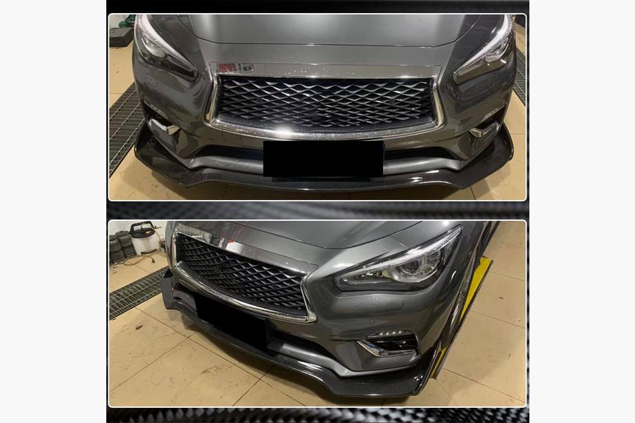 Infiniti Q50/Q60 2013–2024 Sprednji lip odbijača Lip V1 (za Q50 Base 2018-2023, karbon) Fotografija 5