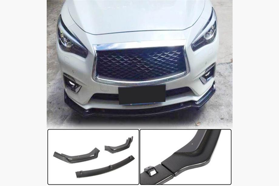 Infiniti Q50/Q60 2013–2024 Lipa sprednjega odbijača Lip V2 (za Q50 Base 2018-2023, karbon) Image