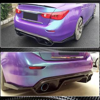 Difuzor zadnjega odbijača V3 (za Q50 Base/Sport 2014-2017, karbon) Infiniti Q50/Q60 2013–2024 fotografija 4