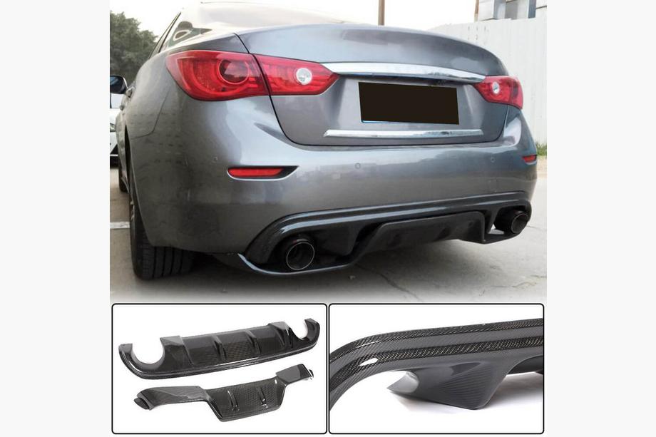 Infiniti Q50/Q60 2013–2024 Difuzor zadnjega odbijača V3 (za Q50 Base/Sport 2014-2017, karbon) Image
