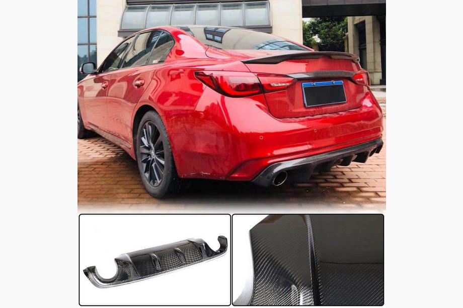 Infiniti Q50/Q60 2013–2024 Difuzor zadnjega odbijača V2 (za Q50 Base/Sport 2018-2023, karbon) Image