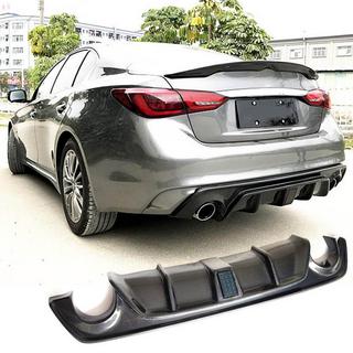 Difuzor zadnjega odbijača V4 (za Q50 Base/Sport 2018-2023, karbon) Infiniti Q50/Q60 2013–2024 fotografija 1