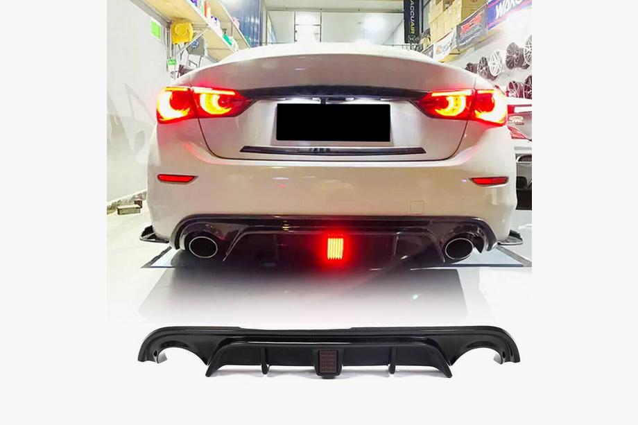 Infiniti Q50/Q60 2013–2024 Difuzor zadnjega odbijača V4 (za Q50 Base/Sport 2014-2017, karbon) Image