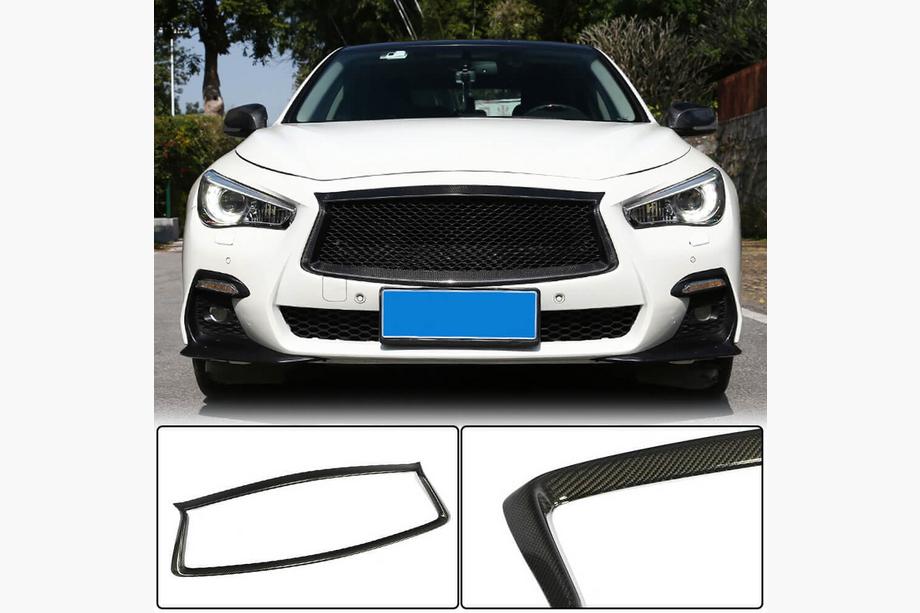 Infiniti Q50/Q60 2013–2024 Karbon obroba hladilne maske (za Q50 2018-2022) Fotografija 2