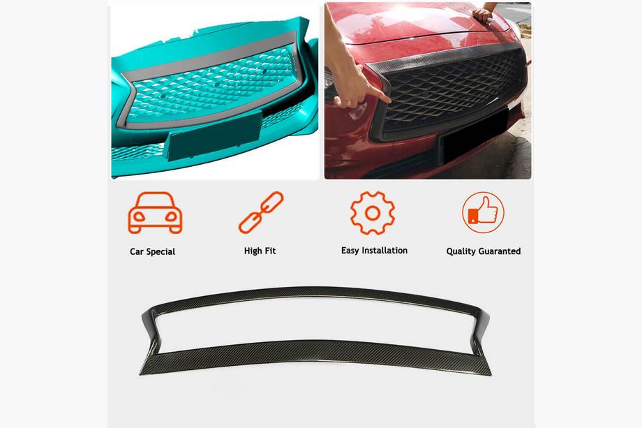 Infiniti Q50/Q60 2013–2024 Karbon obroba hladilne maske (za Q50 2018-2022) Fotografija 3