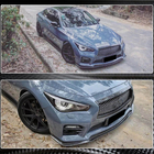 Infiniti Q50/Q60 2013–2024 Sprednja lipa odbijača Lip V1 (za Q50 Sport 2014-2017, karbon) fotografija 4