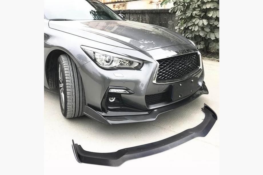 Infiniti Q50/Q60 2013–2024 Karbon dodatek za sprednji odbijač Lip V2 (za Q50 Sport 2018-2022, karbon) Image