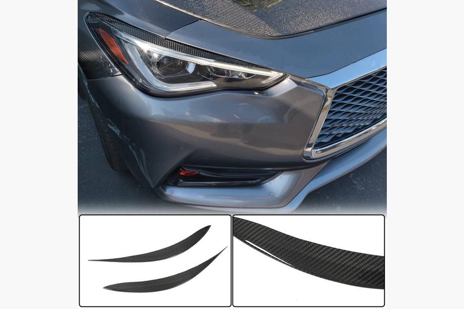 Infiniti Q50/Q60 2013–2024 Veke za žaromete (za Q60 2016-2022, karbon) Fotografija 2
