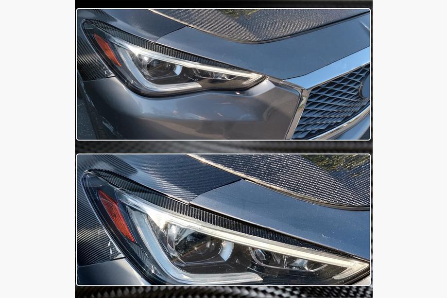 Infiniti Q50/Q60 2013–2024 Veke za žaromete (za Q60 2016-2022, karbon) Fotografija 5