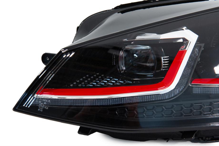 Volkswagen Golf 7/E-Golf 2012–2020 Sprednji žarometi Red FullLed (2012-2017, brez krmilnih enot, 2 kosa) Fotografija 8