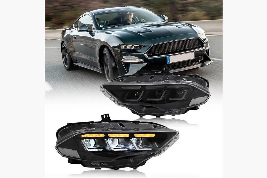 Ford Mustang 2015–2023 Sprednji žarometi Full LED (2018-2023, 2 kosa) Image