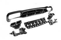 Mercedes Razred E W213 2016–2023 Zadnji difuzor z izpušnimi zaključki E63-Design Silver (za AMG/AMG-Line 2016-2020) fotografija 3
