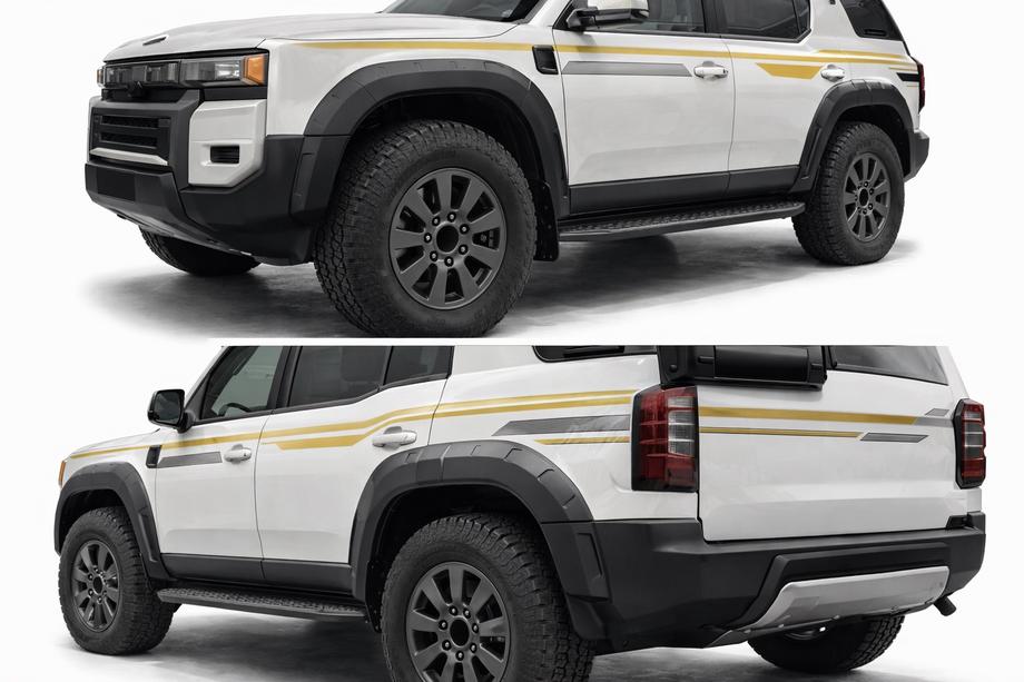 Toyota Land Cruiser Prado 250 2023– Komplet razširitev blatniških lokov (12 kosov) Fotografija 1