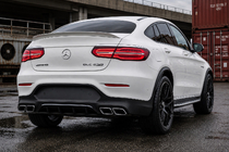 Mercedes GLC Coupé C253 2016–2023 Zadnji difuzor z izpušnimi zaključki Silver (AMG63 dizajn) fotografija 3