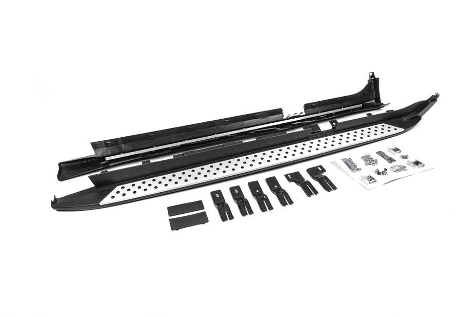 BMW X3 F25 2011–2018 Originalne bočne stopnice V1 (2 kos, aluminij) Fotografija 11