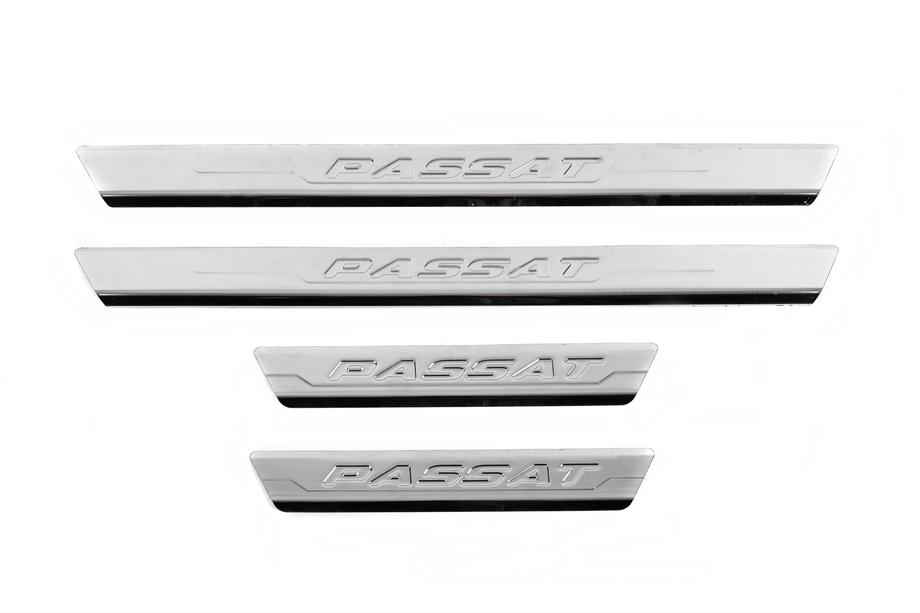 Volkswagen Passat CC 2008–2017 Carmos V3 zaščitne letve za pragove (4 kos, nerjaveče jeklo) Image